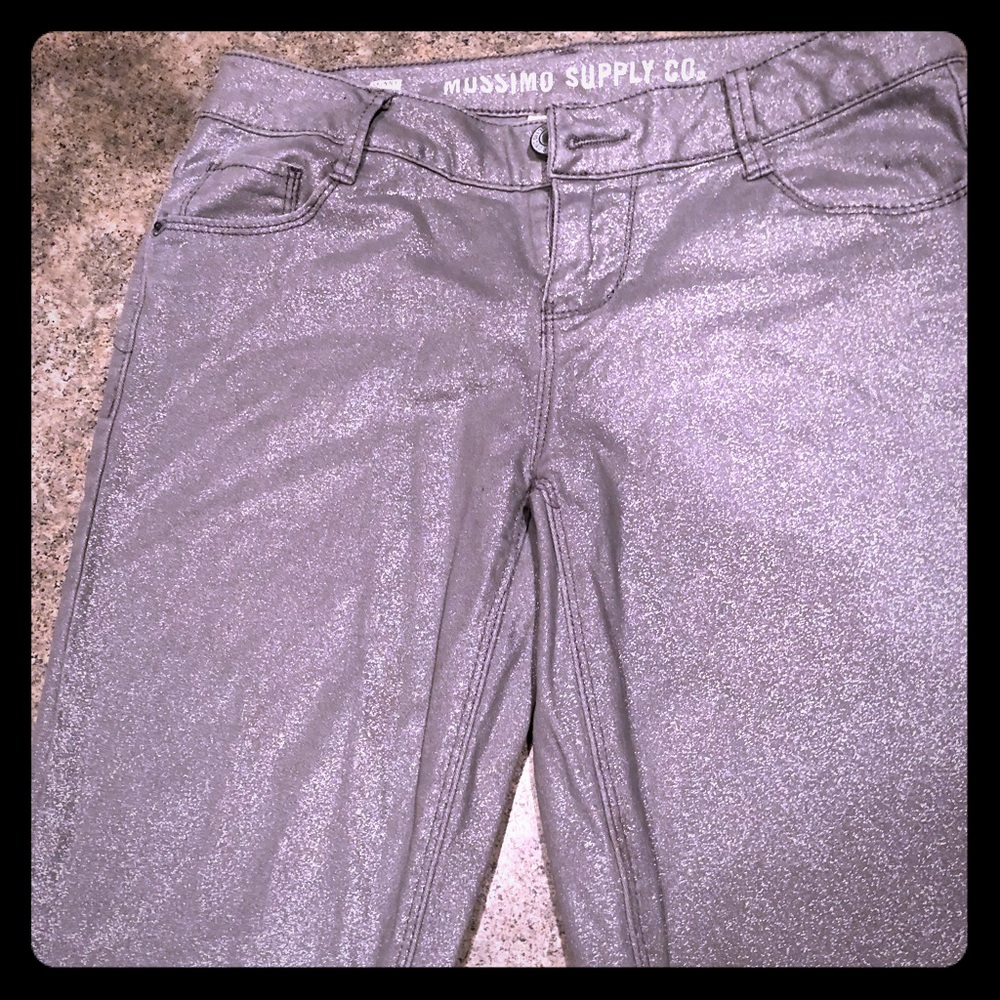 Women’s silver skinny jeans